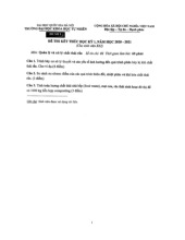 Đề thi hết môn học kì 1 Quản lý và xử lý chất thải rắn năm học 2025-2026  - trường đại học Khoa học tự nhiên – Đại học quốc gia hà nội.