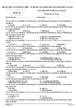 Đề thi thử THPT Quốc gia 2022 môn Địa Lý lần 1 trường THPT Nguyễn Trung Thiên, Hà Tĩnh