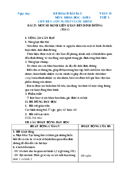 Giáo án Khoa học lớp 4 Tuần 28 | Chân trời sáng tạo