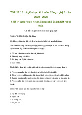 Bộ đề thi giữa học kì 1 môn Công nghệ 6 năm 2024 - 2025