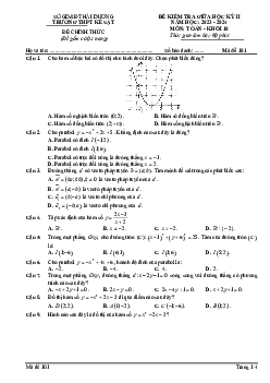 Đề thi giữa kỳ 2 Toán 10 năm 2023 – 2024 trường THPT Kẻ Sặt – Hải Dương