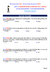 Bài 0105_ Quãng đường và cực trị quãng đường