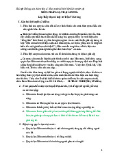 Bài tập những vấn đề cơ bản về Nhà nước- Trường đại học Văn Lang