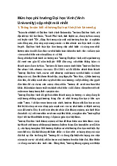 Mức học phí trường Đại học Vinh (Vinh University) cập nhật mới nhất