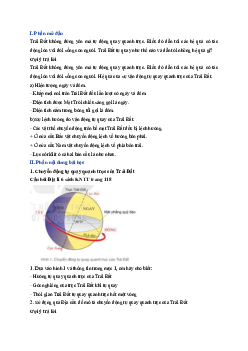 Giải SGK môn Địa lí 6 bài 7: Chuyển động tự quay quanh trục của Trái Đất và hệ quả | Kết nối tri thức
