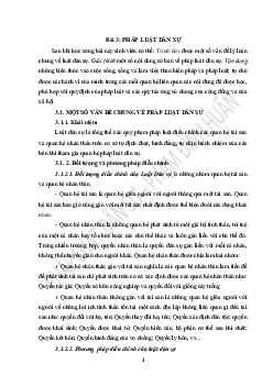 Bài giảng chương 3: Pháp luật dân sự