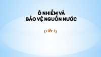 Giáo án điện tử Khoa học 4 Chân trời sáng tạo: Ô nhiễm và bảo vệ nguồn nước