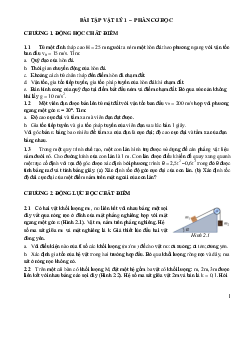 Ngân hàng bài tập cơ học | Vật lý kỹ thuật 1 | Đại học Xây dựng Hà Nội