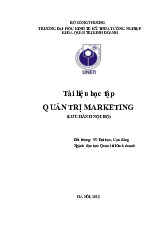 Tài liệu Quản trị Marketing | Đại học Kinh tế kỹ thuật công nghiệp