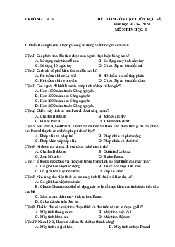 Đề cương ôn tập giữa học kì 1 môn Tin học 8 sách Kết nối tri thức với cuộc sống