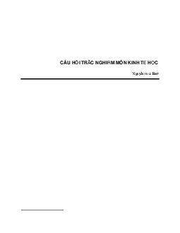 Tổng hợp câu hỏi trắc nghiệm môn Kinh tế học | Trường Cao đẳng Kinh tế Công nghiệp Hà Nội