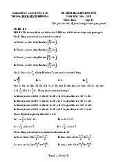 Đề giữa học kỳ 1 Toán 11 năm 2024 – 2025 trường chuyên Biên Hòa – Hà Nam