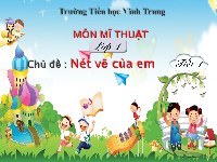 Giáo án điện tử Mĩ Thuật 1 Chủ Đề 3 Kết nối tri thức: Nét vẽ của em