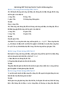 Giải SBT Vật lý 9 bài 36: Truyền tải điện năng đi xa