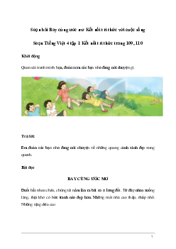 Soạn bài Đọc: Bay cùng ước mơ - Tiếng Việt 4 Kết nối tri thức | Kết nối tri thức