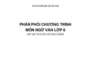 Phân phối chương trình Ngữ văn 8 Kết nối tri thức