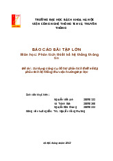 Báo cáo Phân tích thiết kế hệ thống thư viện quản lý hệ thống thông tin | Đại học Bách Khoa Hà Nội