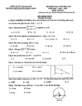 Đề cuối học kì 1 Toán 9 năm 2024 – 2025 trường THCS Nguyễn Đình Chiểu – Đà Nẵng