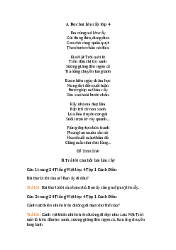 Đọc: Lên rẫy trang 24 SGK Tiếng Việt lớp 4 Tập 1 Cánh Diều