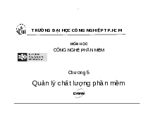 Quản lý chất lượng phần mềm | Công nghệ phần mềm | Trường Đại học Công nghiệp TP.HCM