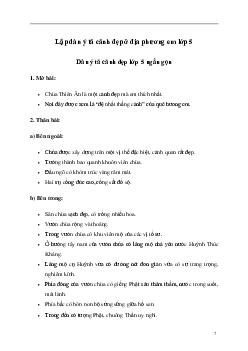 Lập dàn ý tả cảnh đẹp ở địa phương em (8 mẫu) | Tập làm văn lớp 5