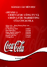 Chương 2 : Chiến lược công ty và chiến lược marketing của cong ty Coca - Cola | Trường Đại học Gia Định