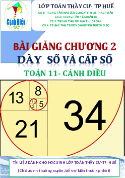 Bài giảng dãy số, cấp số cộng và cấp số nhân Toán 11 Cánh Diều