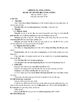 Giáo án Khoa học tự nhiên 6 sách Kết nối tri thức với cuộc sống Bài 48