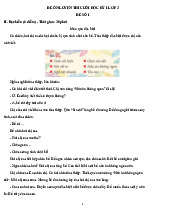 ĐỀ ÔN LUYỆN THI CUỐI HỌC KỲ I LỚP 3