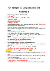 Đề Thi Ôn tập Chương 1, 2 môn Lịch sử Đảng | Trường Đại học Thủy Lợi