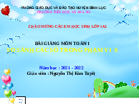 Giáo án điện tử Toán học 1 Vì sự bình đẳng: So sánh các số trong phạm vi 6