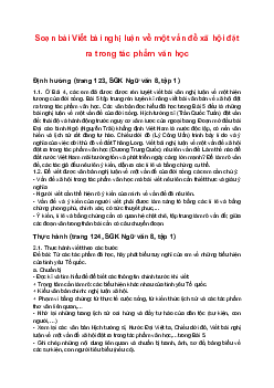 Soạn bài Viết bài nghị luận về một vấn đề xã hội đặt ra trong tác phẩm văn học | Ngữ văn 8 Cánh Diều