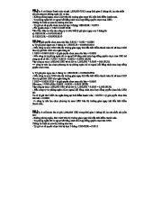 BÀI TẬP HỢP ĐỒNG QUYỀN CHỌN MUA QUYỀN CHỌN MUA, MUA QUYỀN CHỌN BÁN CÓ LỜI GIẢI