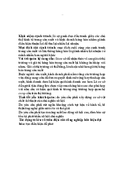 Tài liệu về Cạnh tranh môn Kinh tế vi mô / Đại học nội vụ Hà Nội