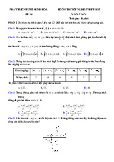 Đề thi thử tốt nghiệp THPT 2025 môn Toán bám sát đề minh họa - Đề 30