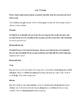 Tiếng Anh 6 Unit 7: Writing | Explorer English