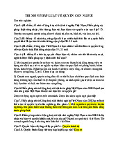 Tài liệu ôn thi, bài trắc nghiệm và tự luận | Môn Lý luận pháp luật về quyền con người - Học viện Hành chính Quốc gia