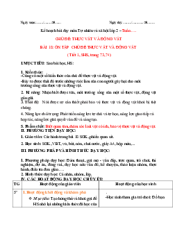 Giáo án Tự nhiên và xã hội 2 sách Chân trời sáng tạo (Cả năm)| Bài 18