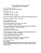 Đề toán khảo sát tháng 10 – lớp 4 (theo chương trình toán – cánh diều)