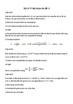 Vật lí 11 Bài tập chủ đề 3 sách Kết Nối Tri Thức
