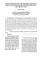 Phương pháp giáo dục Montessori và ứng dụng trong khám phá khoa học mầm non | Môn Giáo dục mầm non - Đại học Thủ đô Hà Nội
