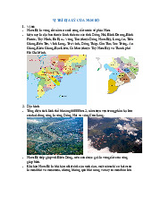 VỊ TRÍ ĐỊA LÝ VÀ ĐẶC ĐIỂM NAM BỘ