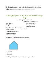 Bộ đề thi giữa học kì 1 môn Toán lớp 3 năm 2024 - 2025