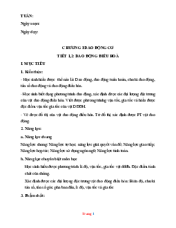 Giáo án Lý 12 theo công văn 5512 học kỳ 1