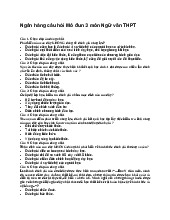 Ngân hàng câu hỏi Mô đun 3 môn Ngữ văn THPT