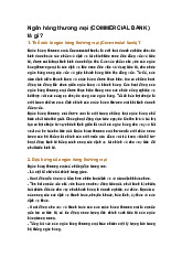 Ngân hàng thương mại (COMMERCIAL BANK) là gì ?