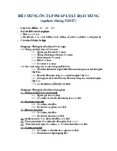 Đề cương môn Pháp luật đại cương - Trường Đại học lao động -  xã hội.