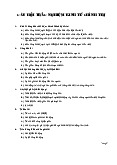 Đề cương trắc nghiệm ôn tập - Kinh tế chính trị Mác - Lênin | Đại học Tôn Đức Thắng