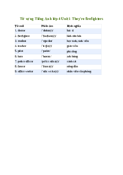 Giải Tiếng Anh lớp 4 Unit 1: Từ vựng | Family and Friends