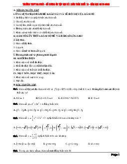 Đề cương ôn tập học kì 1 Toán 12 năm 2019 – 2020 trường Đa Phúc – Hà Nội